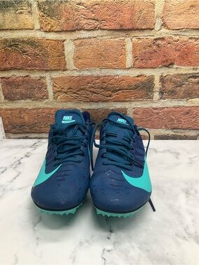 Nike Zoom Rival S Sprint Track Spikes Navy Teal Men's Size 8.5